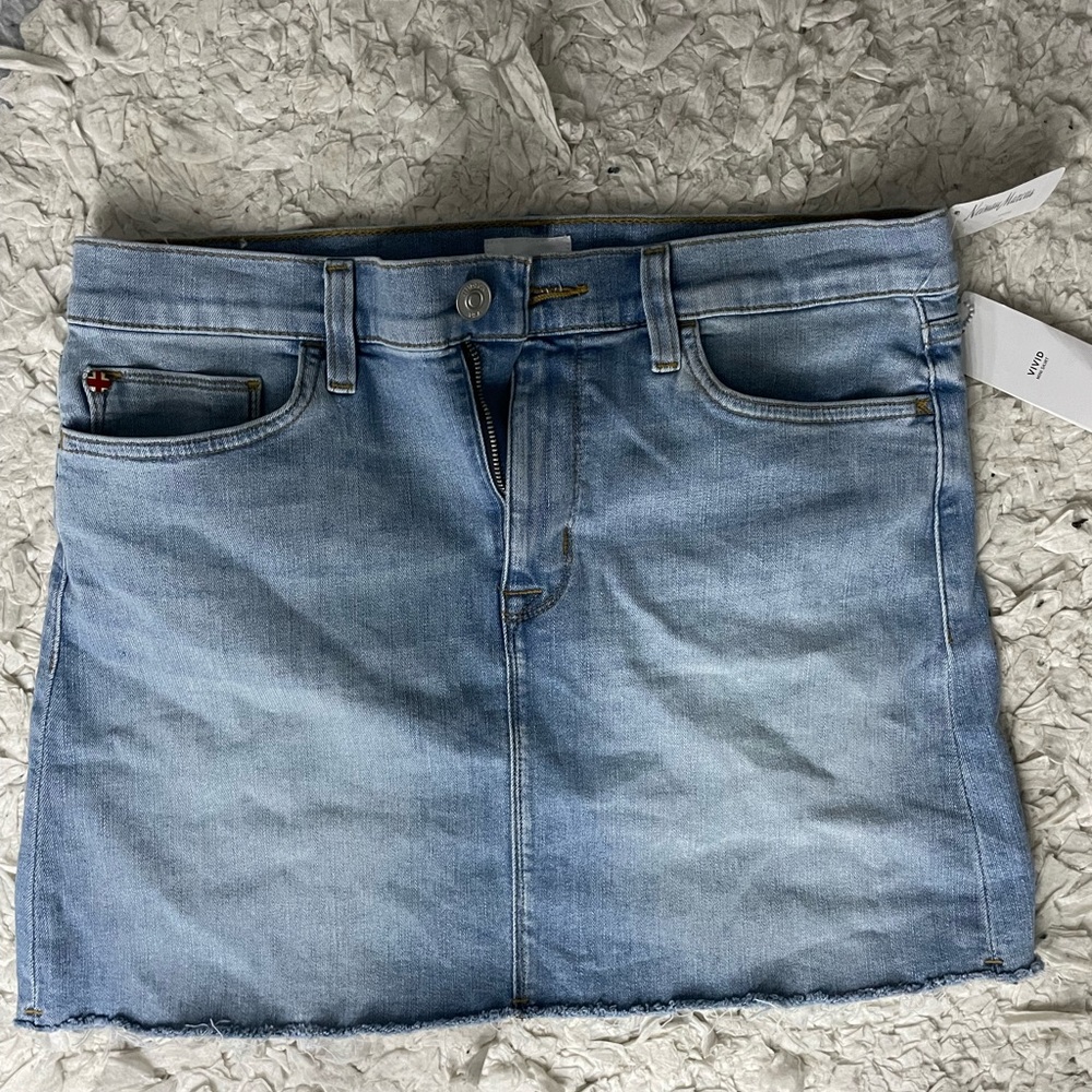 Neiman Marcus Blue Denim Mini Skirt